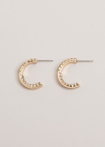 Phase Eight Crystal Hoops Jewellery Gold USA | 7391640-DS